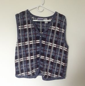 🌈Vintage North Crest sweater vest